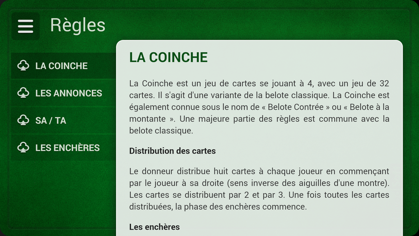 La Coinche / Contrée (Gratuit) Applications Android sur Google Play