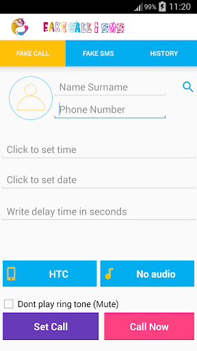 Fake Call and SMS
