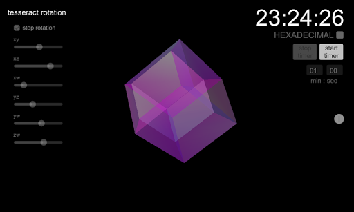 【免費教育App】Tesseract 4D Cube + (HEX)Clock-APP點子