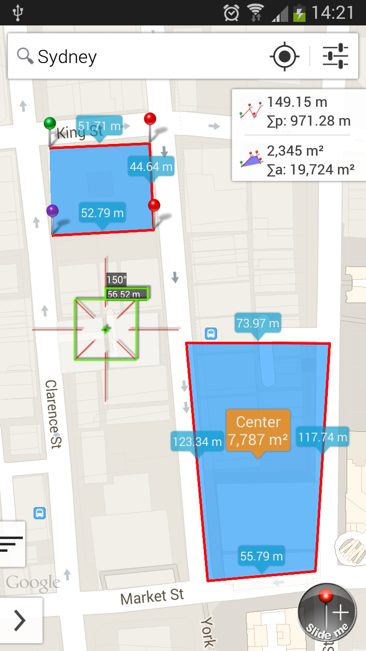 Android application Measure Map Pro screenshort