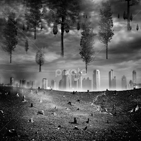 evaporated with greed by Iwul Maulana - Digital Art Abstract