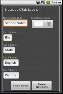 My Binder: Tabbed Notes - screenshot thumbnail