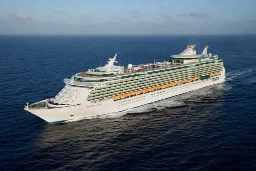 An aerial view of Royal Caribbean's Freedom of the Seas, which sails to the Eastern and Western Caribbean. 