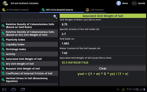 Soil & Earthwork Calc. Tablet Screenshots 2