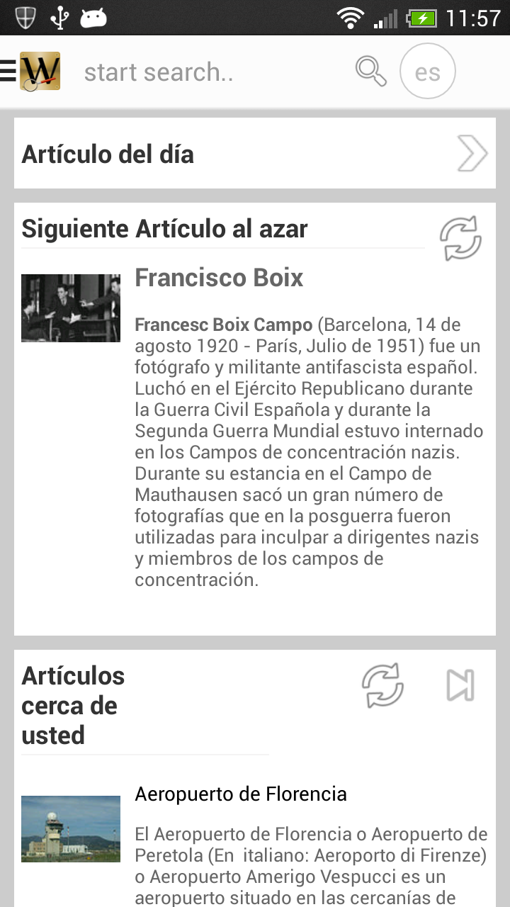 Android application Wiki Encyclopedia Gold screenshort