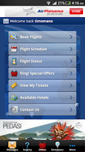 Air Panama Reservation App Screenshots 1