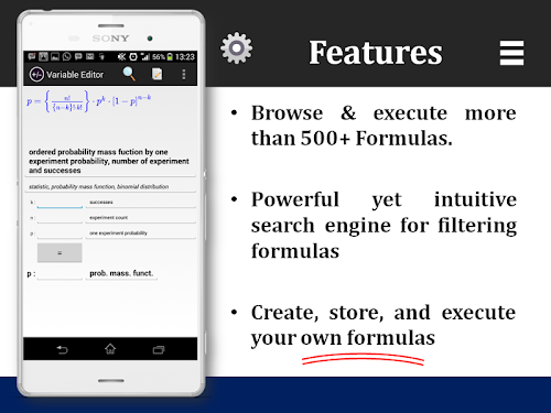 Android application Equation Calculator Equreka screenshort