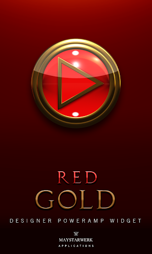 Poweramp Widget Red Gold