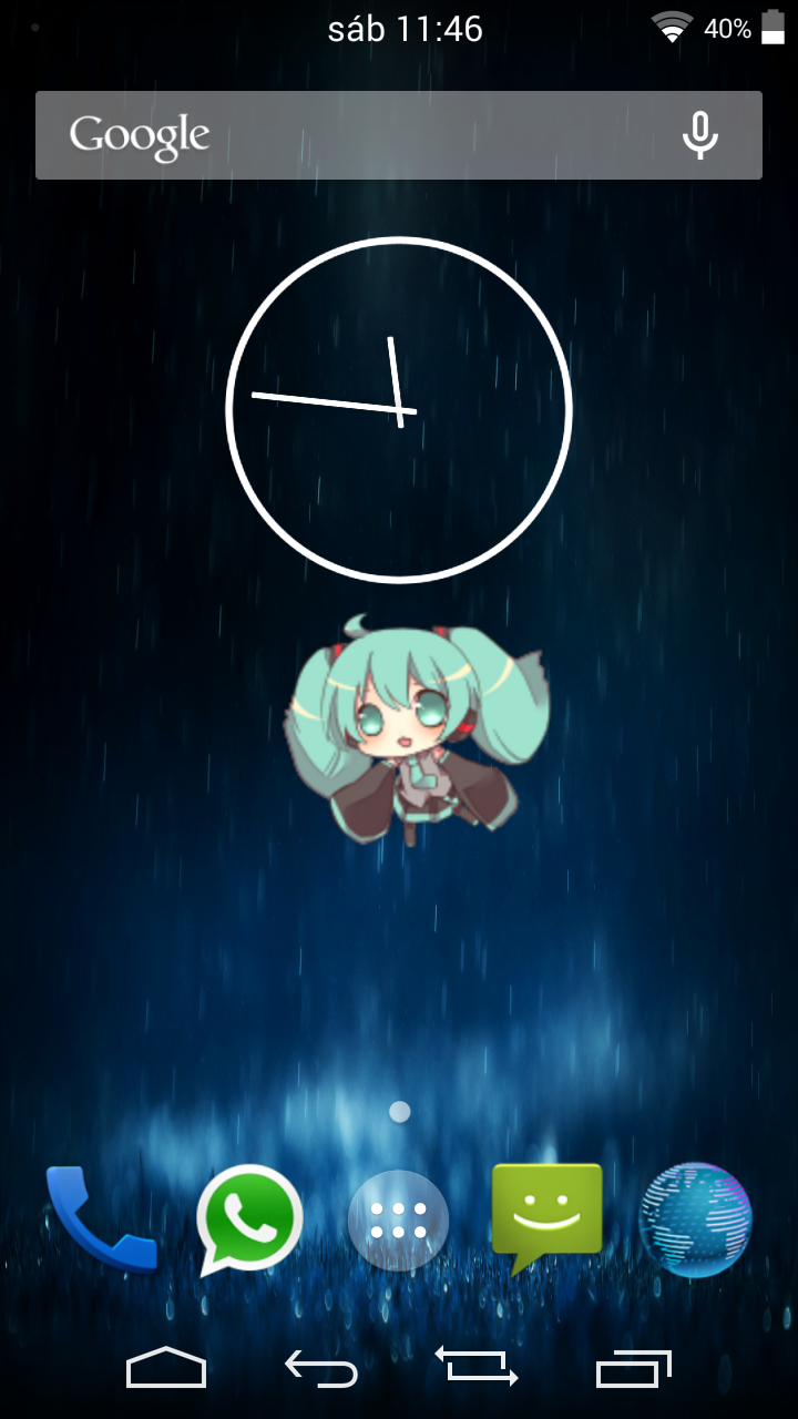 Android application Shimeji – Mikudoll live screenshort