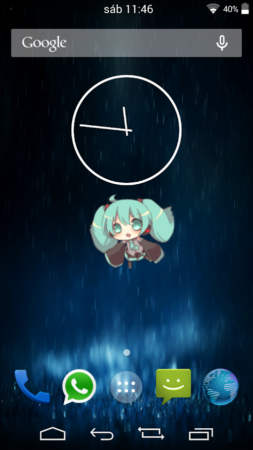 Android application Shimeji – Mikudoll live screenshort