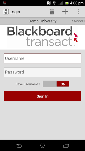 Blackboard Transact eAccounts