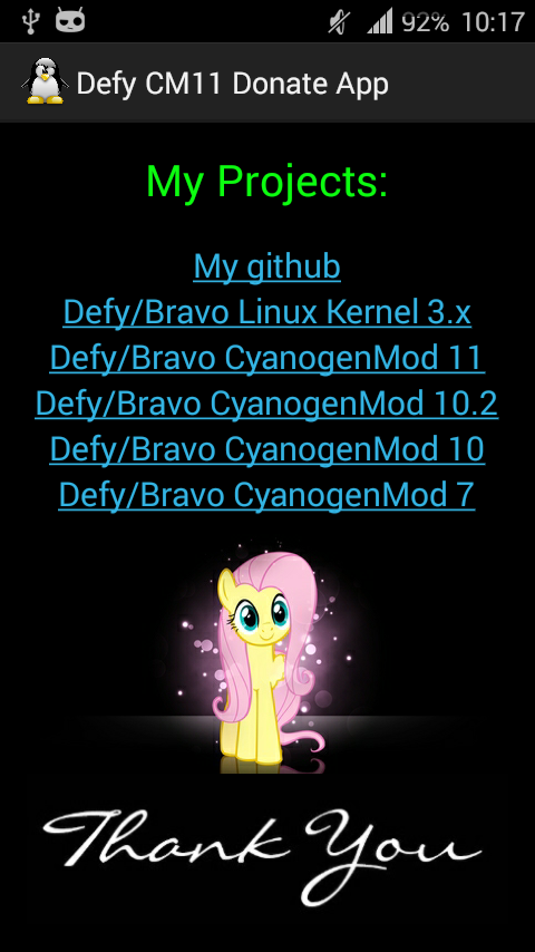 Android application Donate for Defy CM11+ screenshort