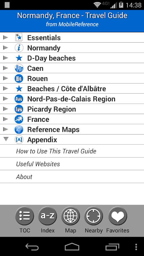 Android application Normandy - Travel Guide &amp; Map screenshort