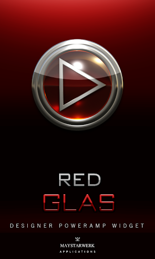 Poweramp Widget Red Glas