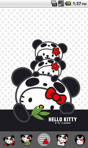 Hello Kitty Cute Panda Theme