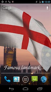 3D England Flag Live Wallpaper Screenshots 5