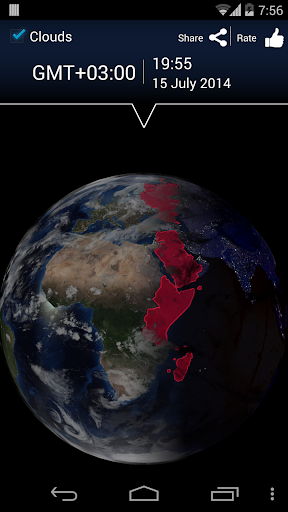 Earth timezones map