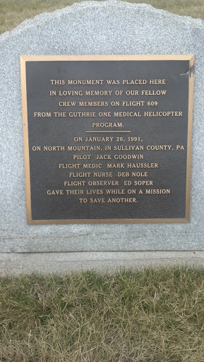 Flight 609 Memorial Plaque