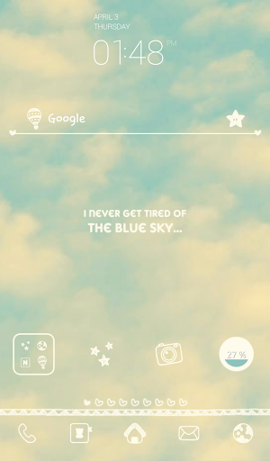 the blue sky dodol theme