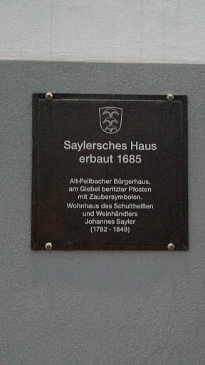 Saylersches Haus anno 1685