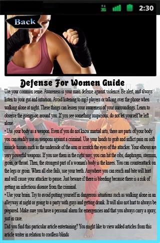 Defense For Women Guide