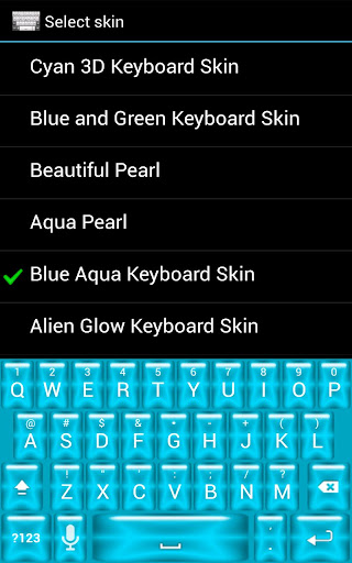 Aqua Blue Keyboard Skin
