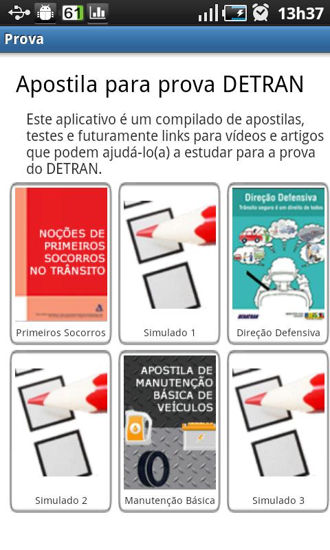 Prova DETRAN Screen 1