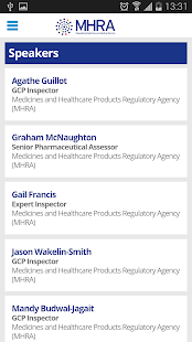 MHRA GCP Event App 2015 Screenshots 2