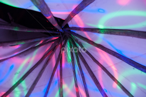 Plains Native Tipi with Disco Lighting by Clint Whitmer -  