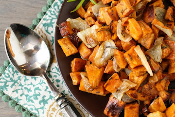 Oven Roasted Sweet Potato Cubes