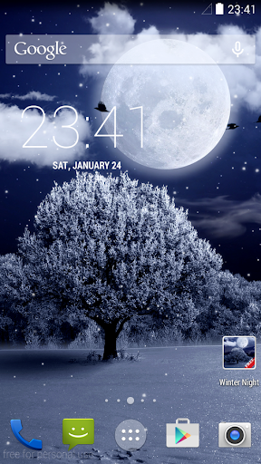 【免費個人化App】Winter Night Live Wallpaper-APP點子