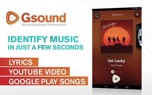 Gsound-识歌曲 电影及电视节目，并取得亚马逊的优惠快报