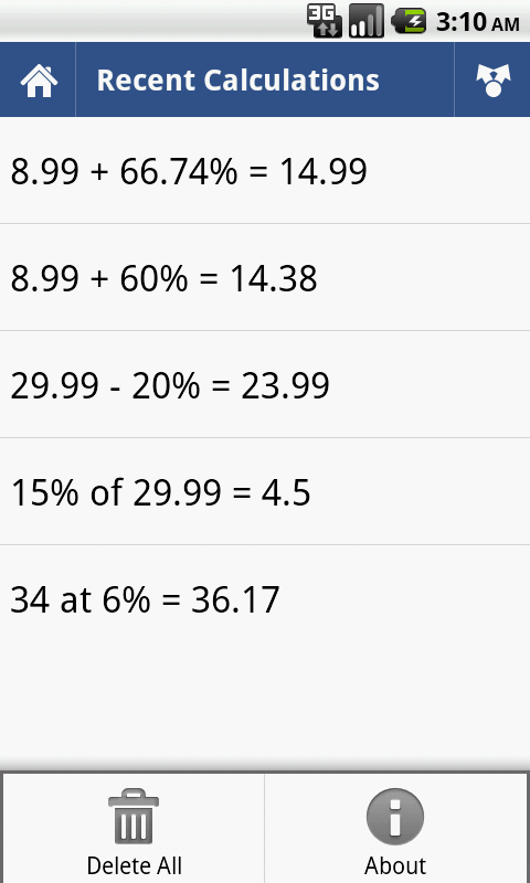 Percent Calculator - Full Screen 3