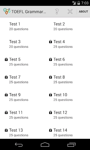 TOEFL Grammar Test