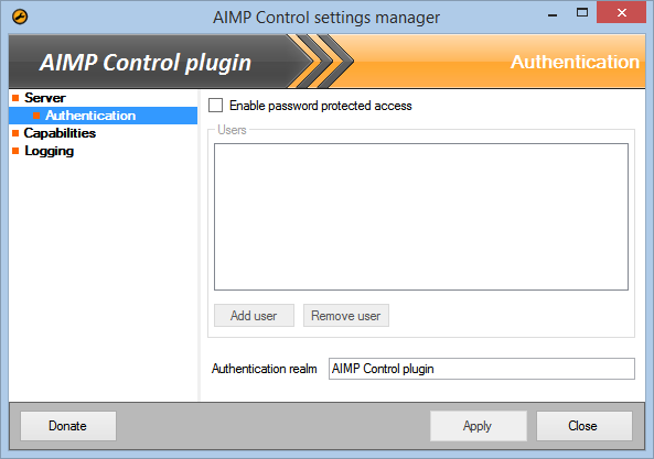 AIMP Control plugin donate Screen 2