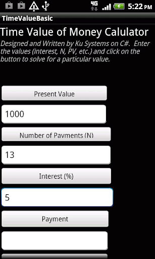 Time Value of Money Calculator