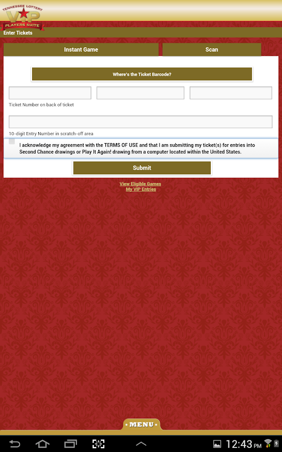 Tn lottery second chance vip suite