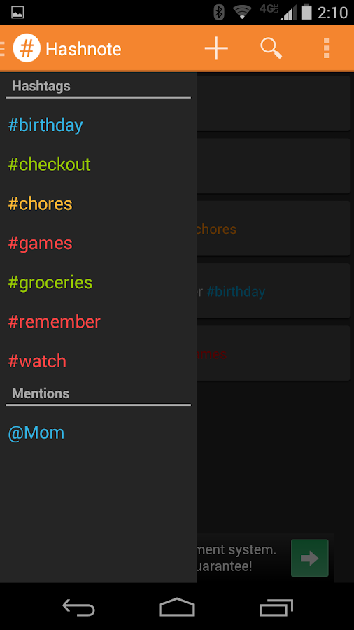    Hashnote- screenshot  