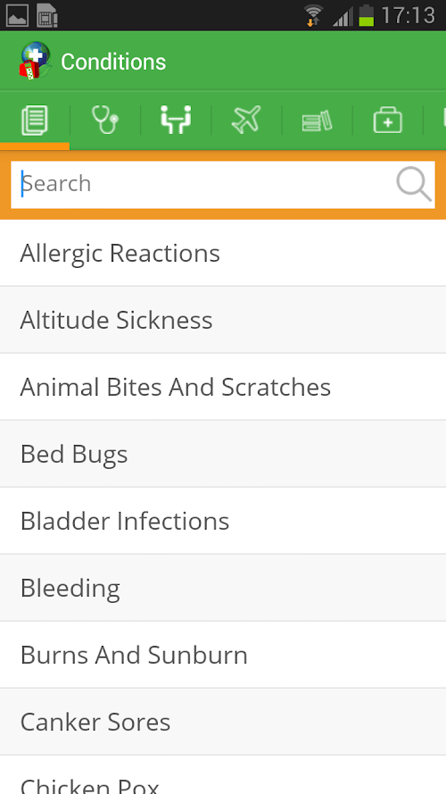 Android application Natural Travel Doctor screenshort