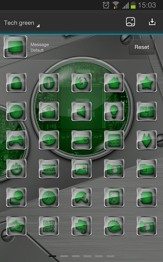 Next launcher theme TechGreen - screenshot