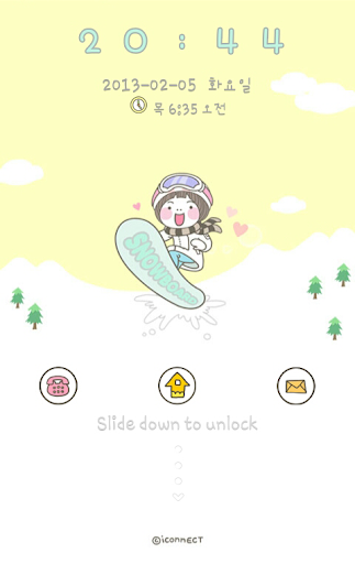 Snowboard go locker theme