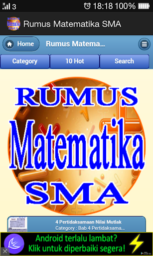 Rumus Matematika SMA