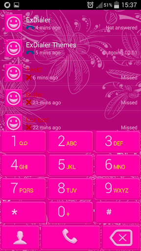 【免費個人化App】ExDialer粉红色辉光-APP點子