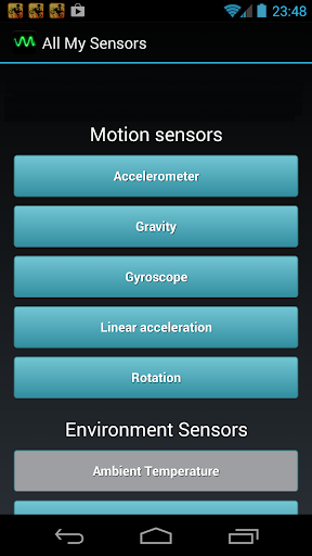 Device Sensors List