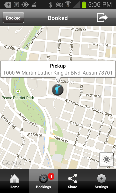 Android application Hailacab Austin screenshort