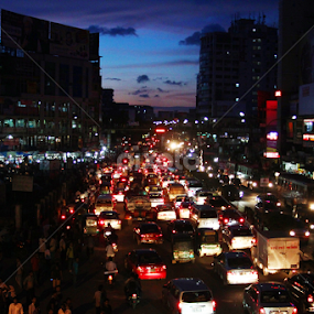 Megacity Mayhem by Syed Hasibul Hasan - City,  Street & Park Street Scenes