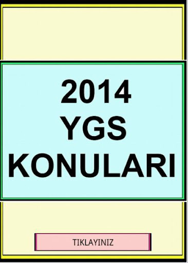 YGS KONULARI 2014