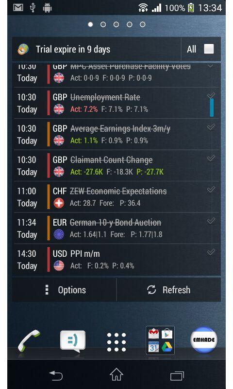 Android application Forex Calendar Notifier PRO 4 screenshort
