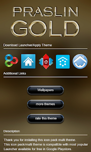 GOLD HD icons adw apex nova go Screenshot
