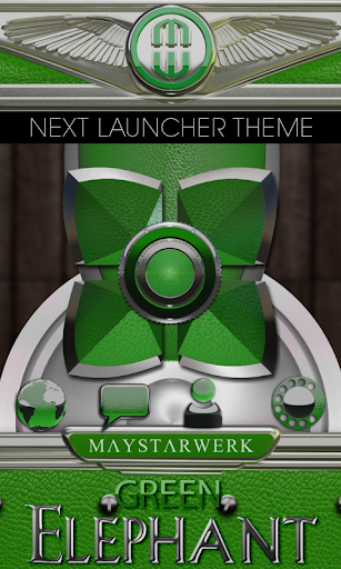 Next Launcher Theme Green Elep